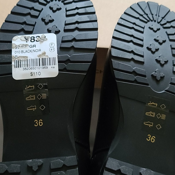 Stretch Faux Leather Block Heel Ankle Boot - Picture 5 of 5